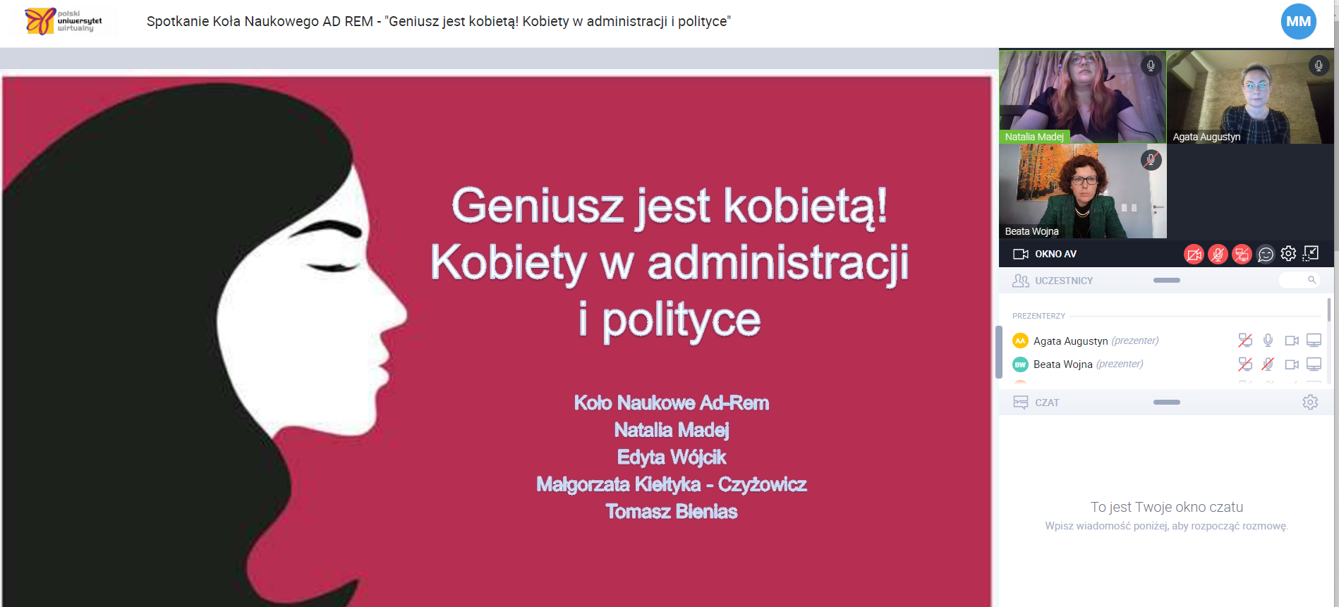 Konferencja naukowa kobiet "Geniusz jest kobietą!"