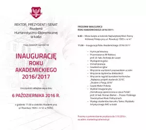 Inauguracja Roku Akademickiego 2016/2017